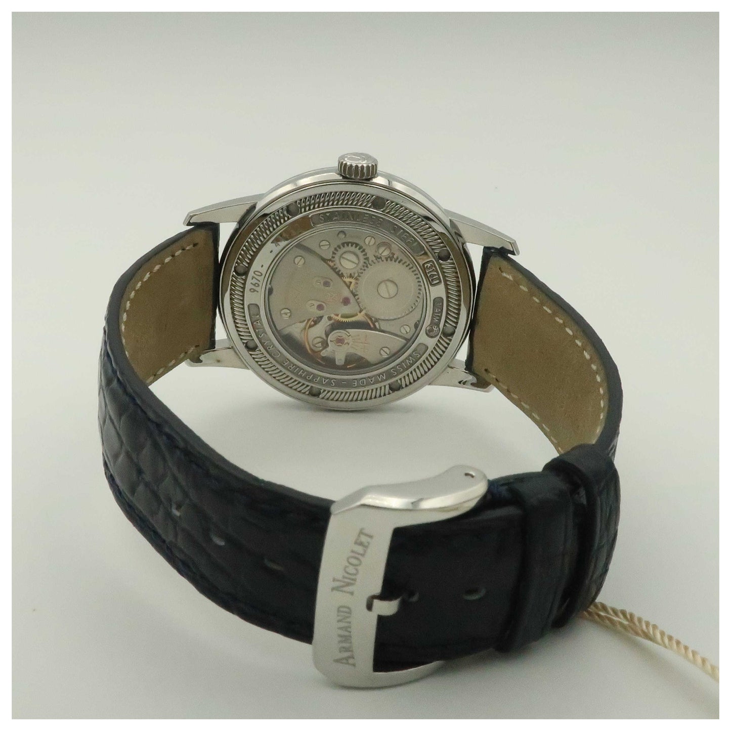 Armand Nicolet L10 Men's Manual-Wind Watch 9670A-BS-P670BU1-PO - Image #2