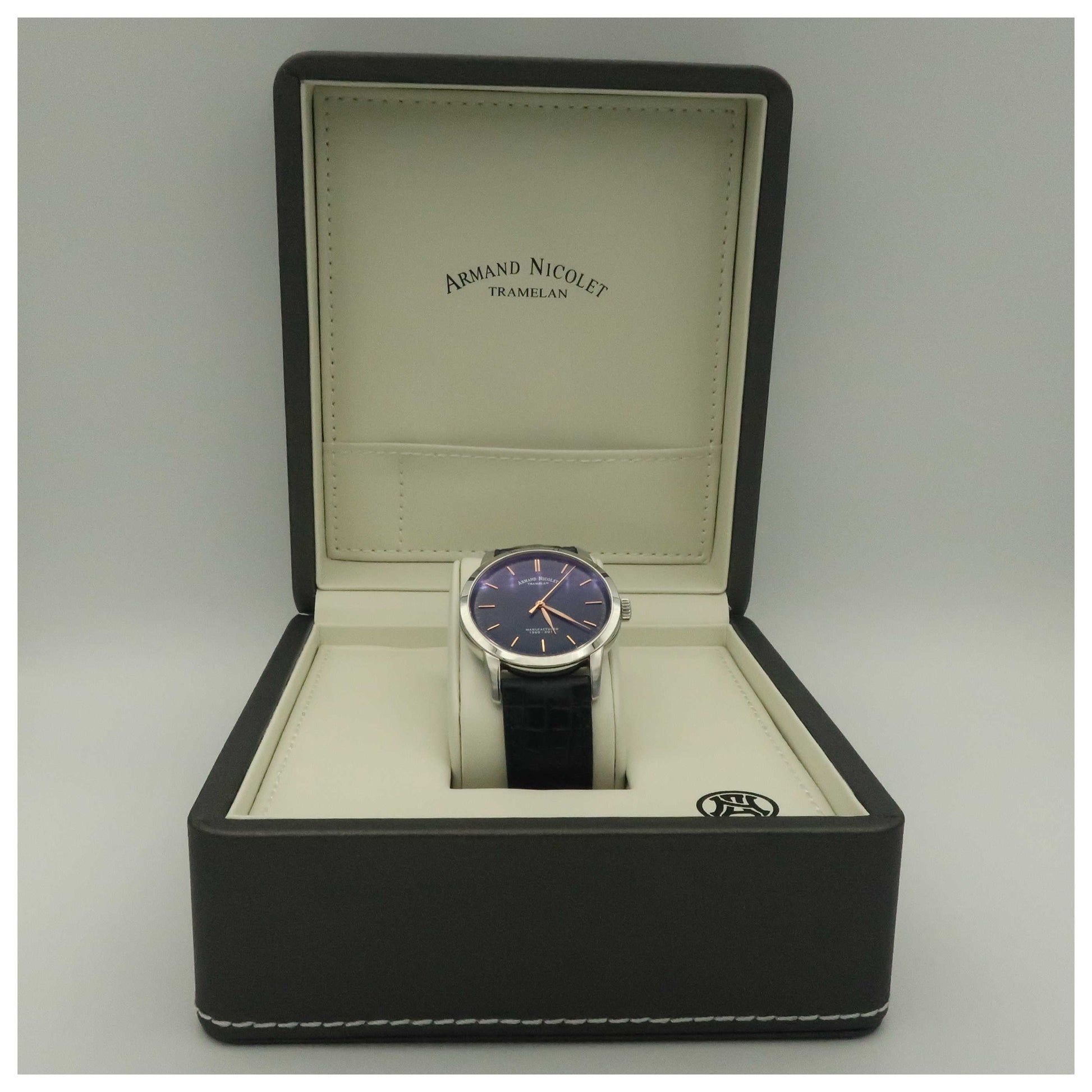 Armand Nicolet L10 Men's Manual-Wind Watch 9670A-BS-P670BU1-PO - Image #6