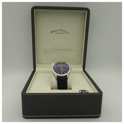 Armand Nicolet L10 Men's Manual-Wind Watch 9670A-BS-P670BU1-PO - Image #6