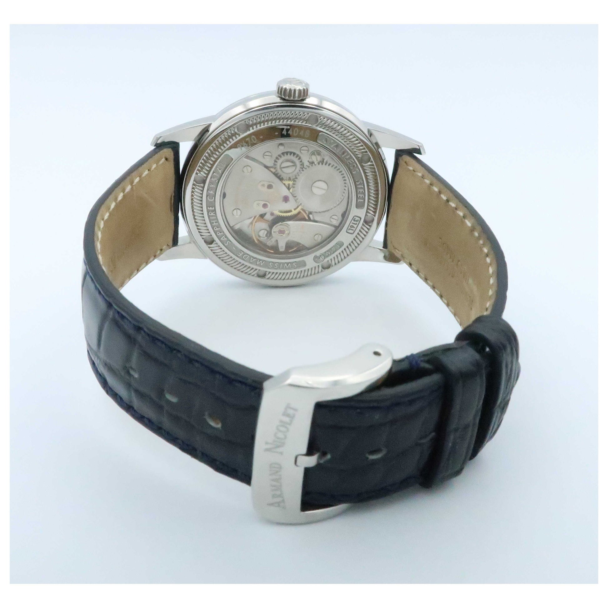 Armand Nicolet L10 Men's Manual-Wind Watch 9670A-BU-P670BU1-PO - Image #2