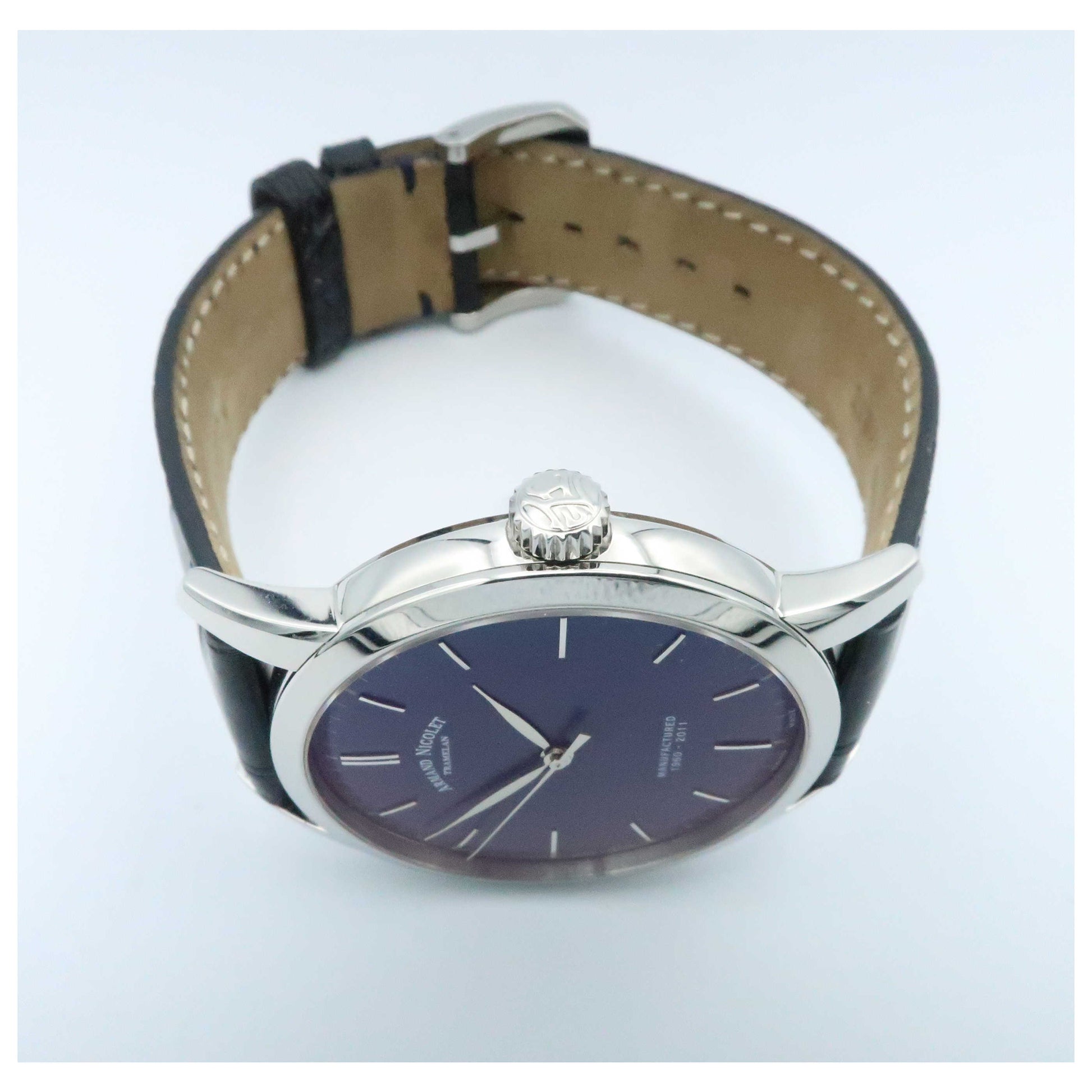 Armand Nicolet L10 Men's Manual-Wind Watch 9670A-BU-P670BU1-PO - Image #8