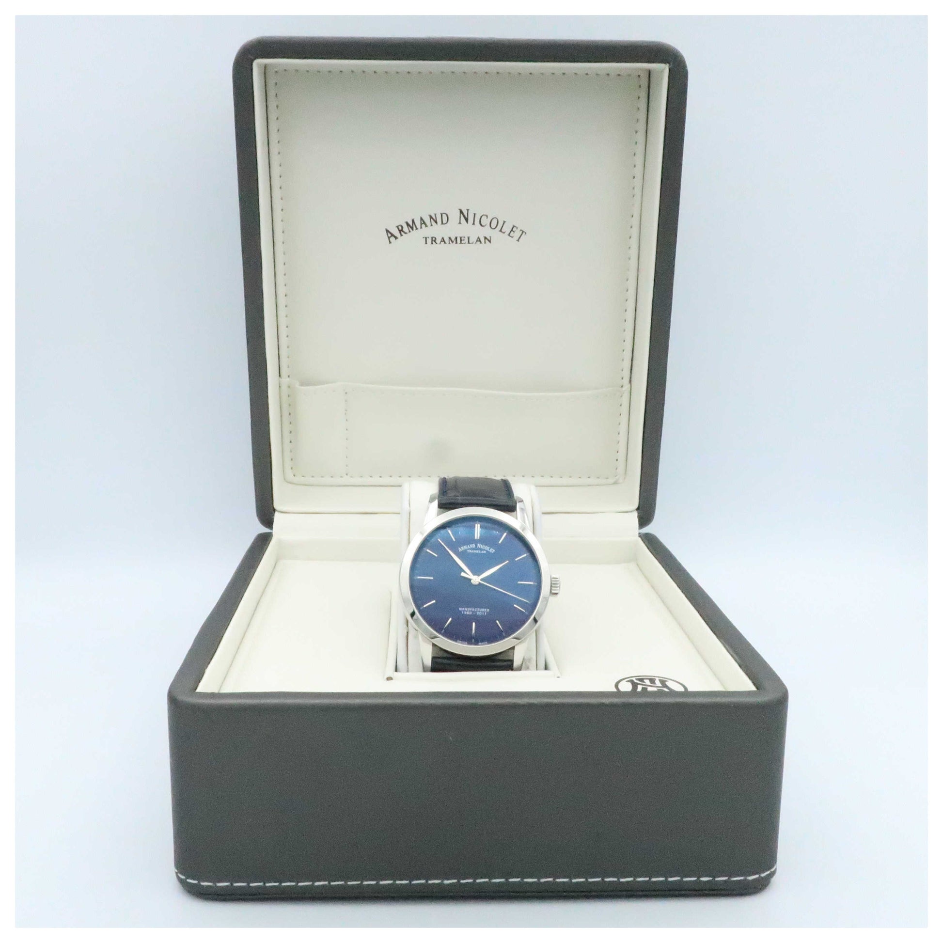 Armand Nicolet L10 Men's Manual-Wind Watch 9670A-BU-P670BU1-PO - Image #6