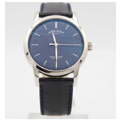 Front view of Armand Nicolet L10 Men's Manual-Wind Watch 9670A-BU-P670BU1-SDV