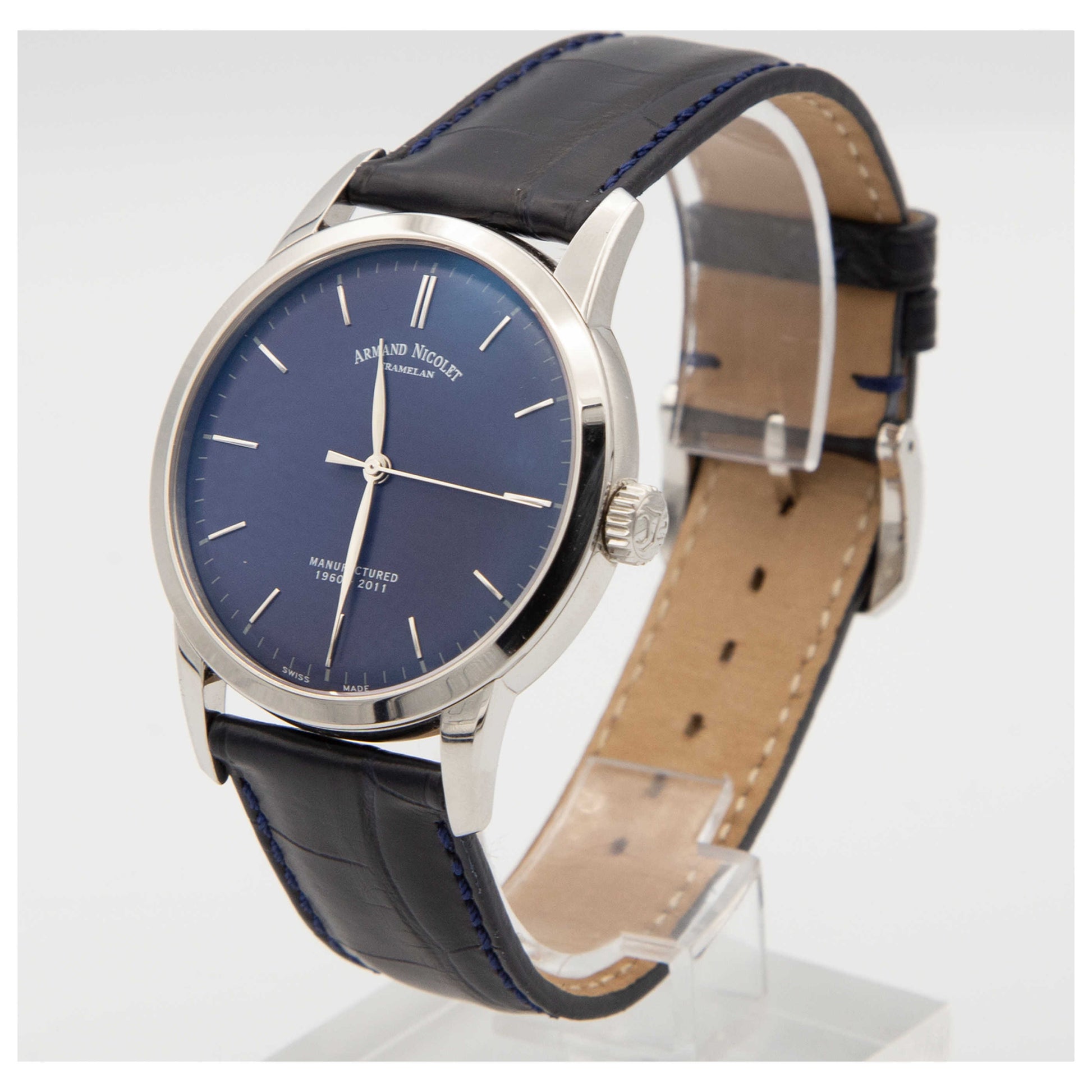 Armand Nicolet L10 Men's Manual-Wind Watch 9670A-BU-P670BU1-SDV - Image #4