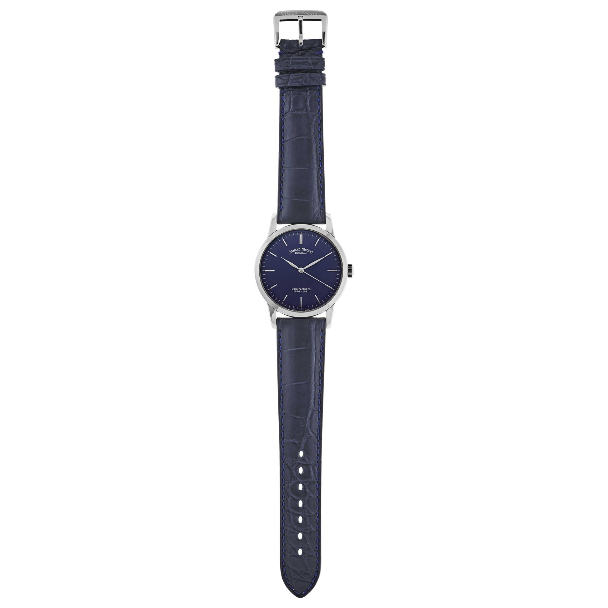 Armand Nicolet L10 Men's Manual-Wind Watch 9670A-BU-P670BU1 - Image #8