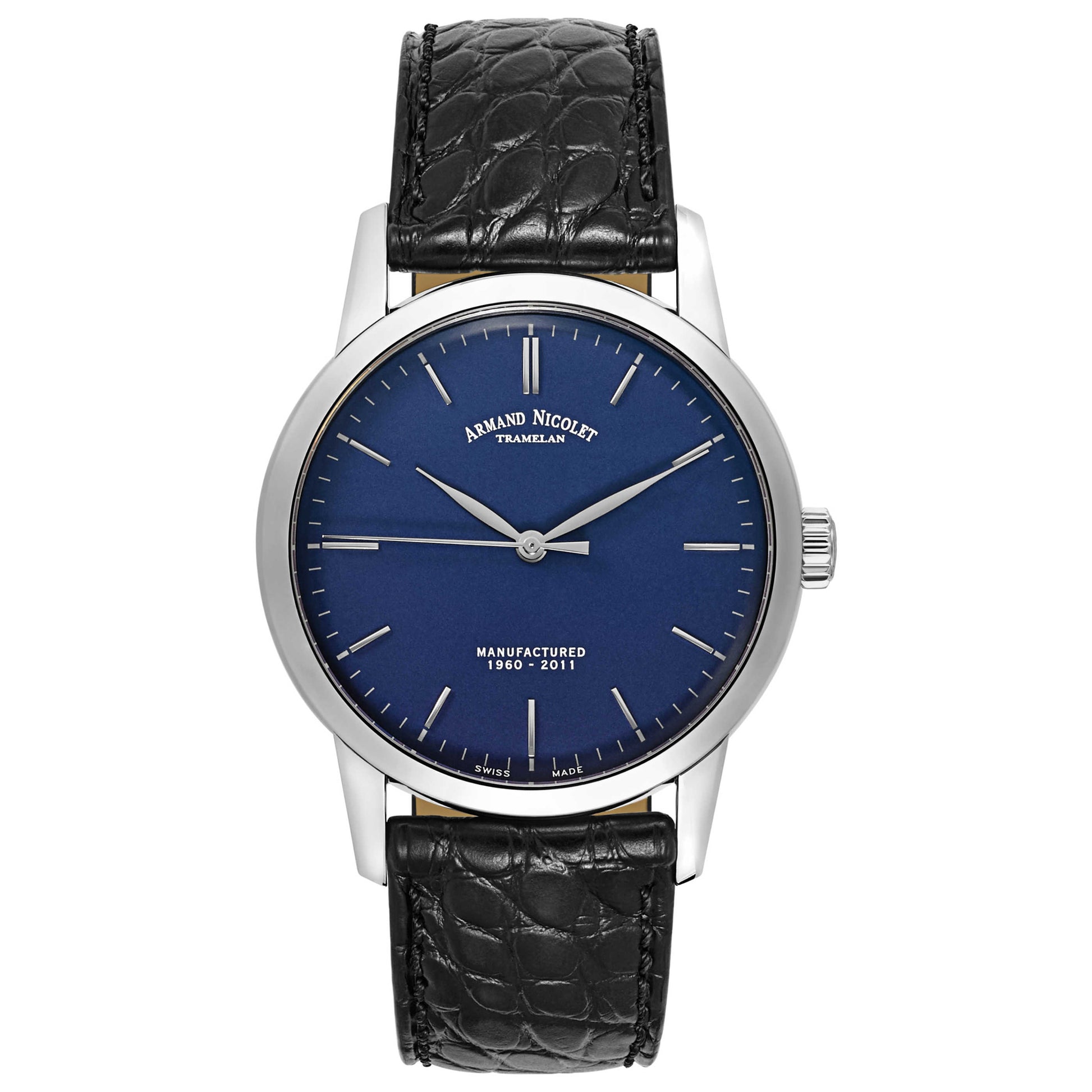 Front view of Armand Nicolet L10 Men's Manual-Wind Watch 9670A-BU-P670NR1