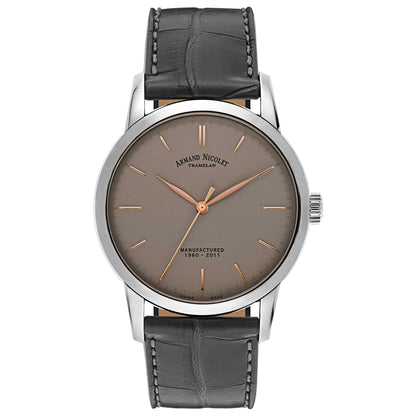 Front view of Armand Nicolet L10 Men's Manual-Wind Watch 9670A-GS-P670GR1