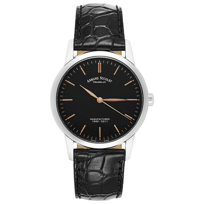 Front view of Armand Nicolet L10 Men's Manual-Wind Watch 9670A-NS-P670NR1