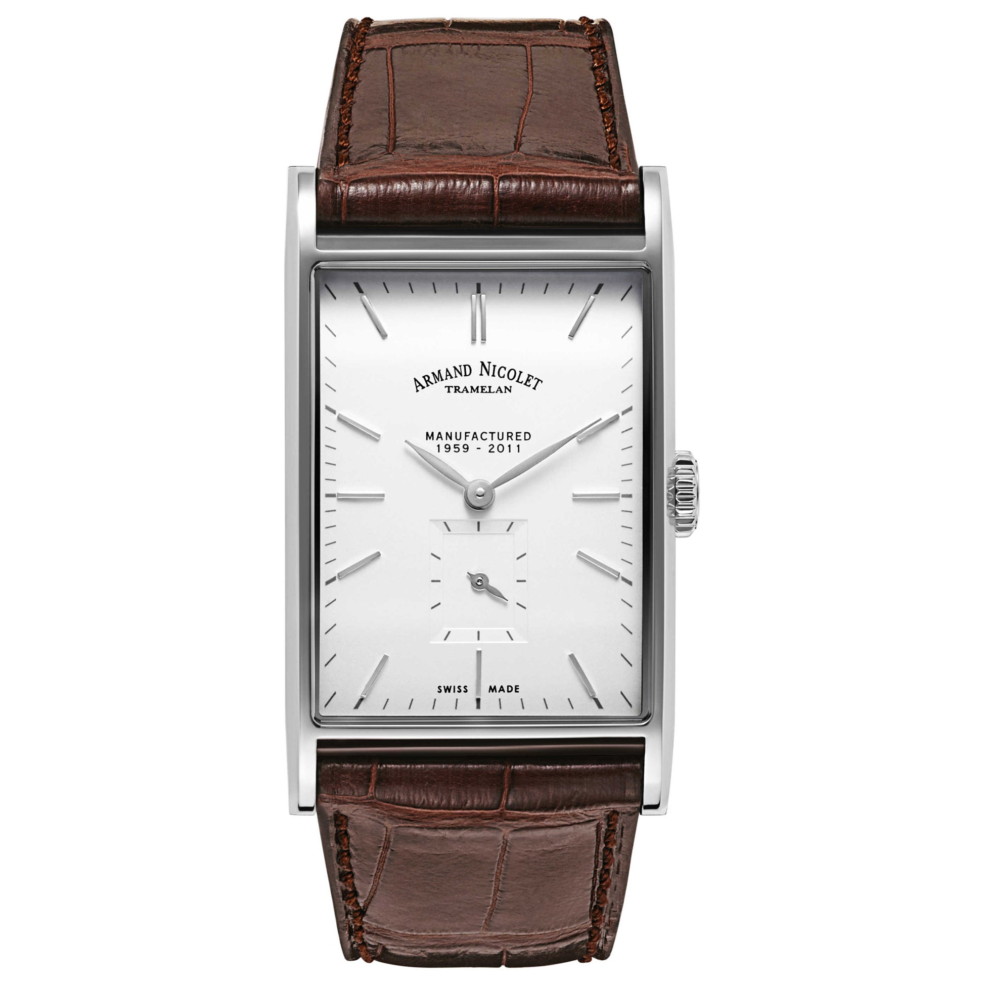 Front view of Armand Nicolet L11 Men's Manual-Wind Watch 9680A-AG-P680MR4
