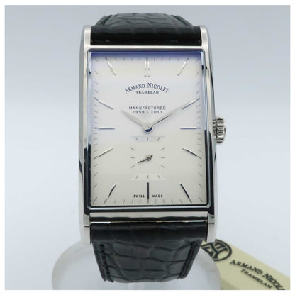 Front view of Armand Nicolet L11 Men's Manual-Wind Watch 9680A-AG-P680NR4-SD