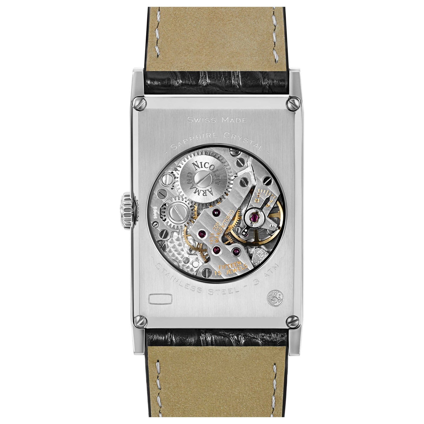 Armand Nicolet L11 Men's Manual-Wind Watch 9680A-AG-P680NR4 - Image #2