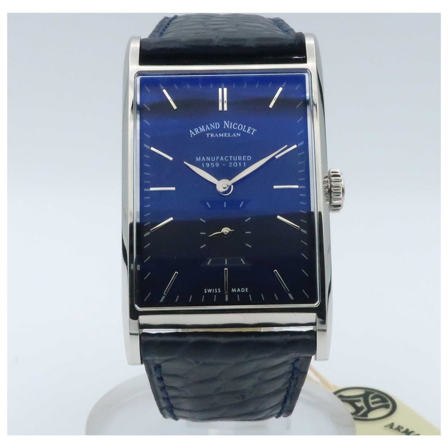 Front view of Armand Nicolet L11 Men's Manual-Wind Watch 9680A-BU-P680BU4-SD