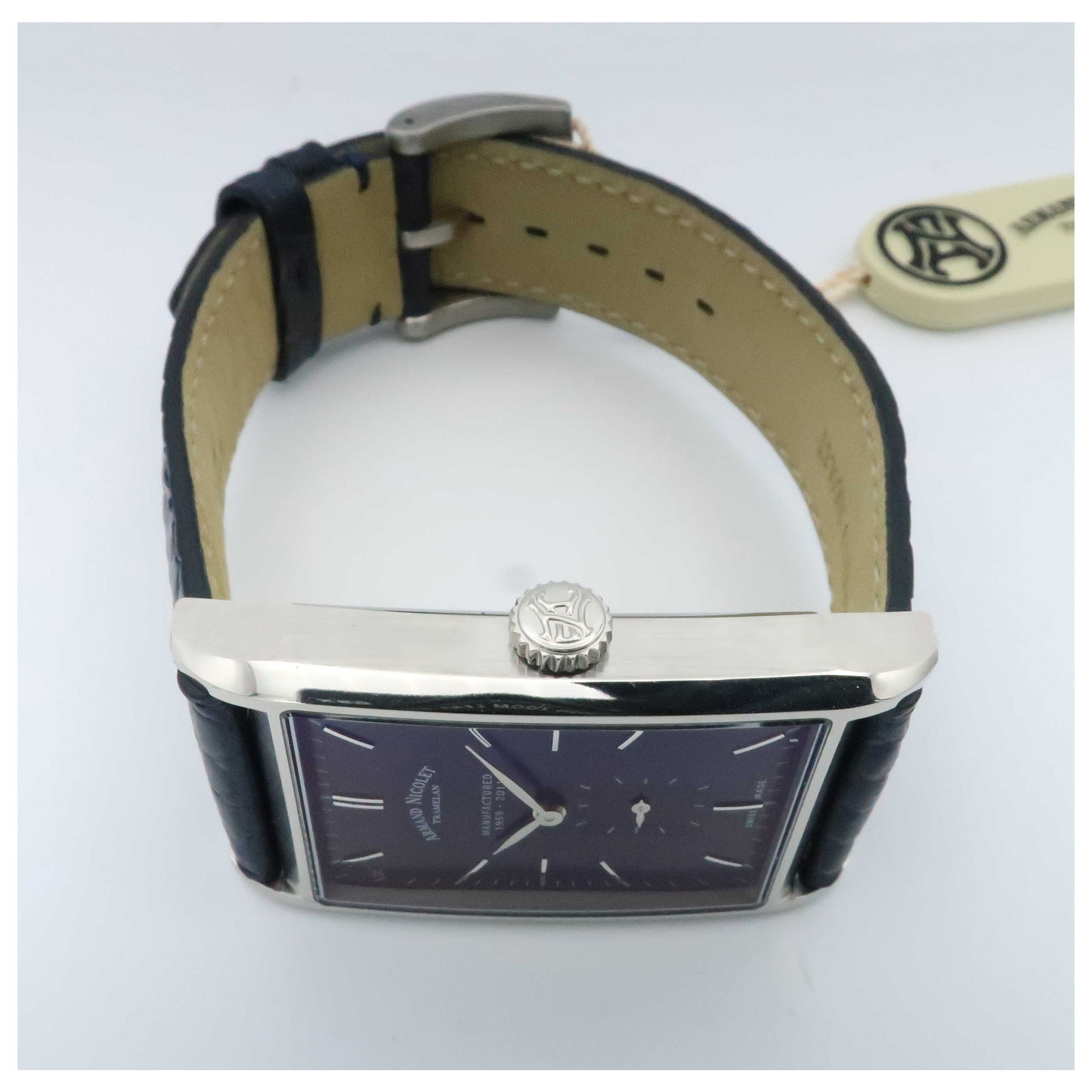 Armand Nicolet L11 Men's Manual-Wind Watch 9680A-BU-P680BU4-SD - Image #8
