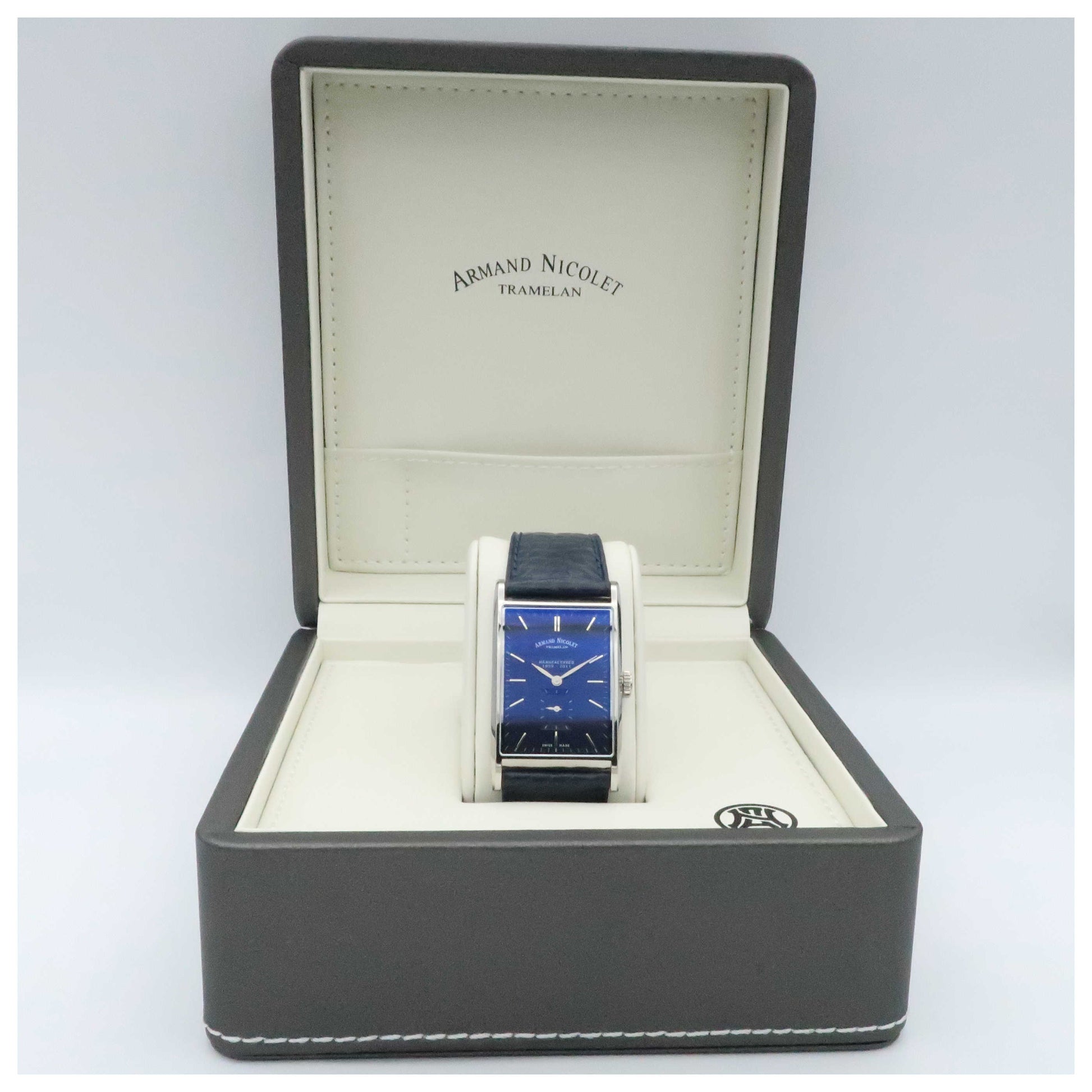 Armand Nicolet L11 Men's Manual-Wind Watch 9680A-BU-P680BU4-SD - Image #6