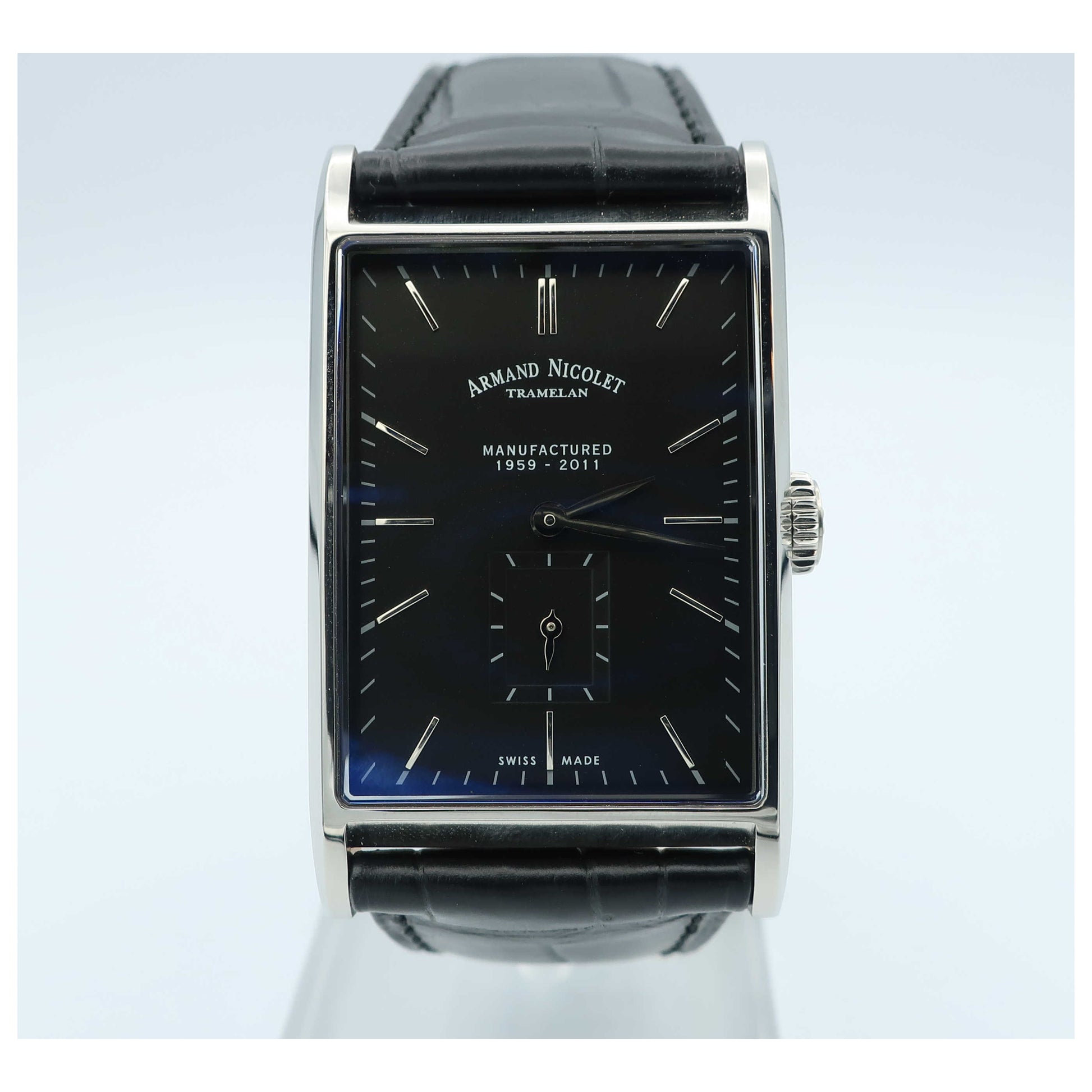 Front view of Armand Nicolet L11 Men's Manual-Wind Watch 9680A-NR-P680NR4-SD