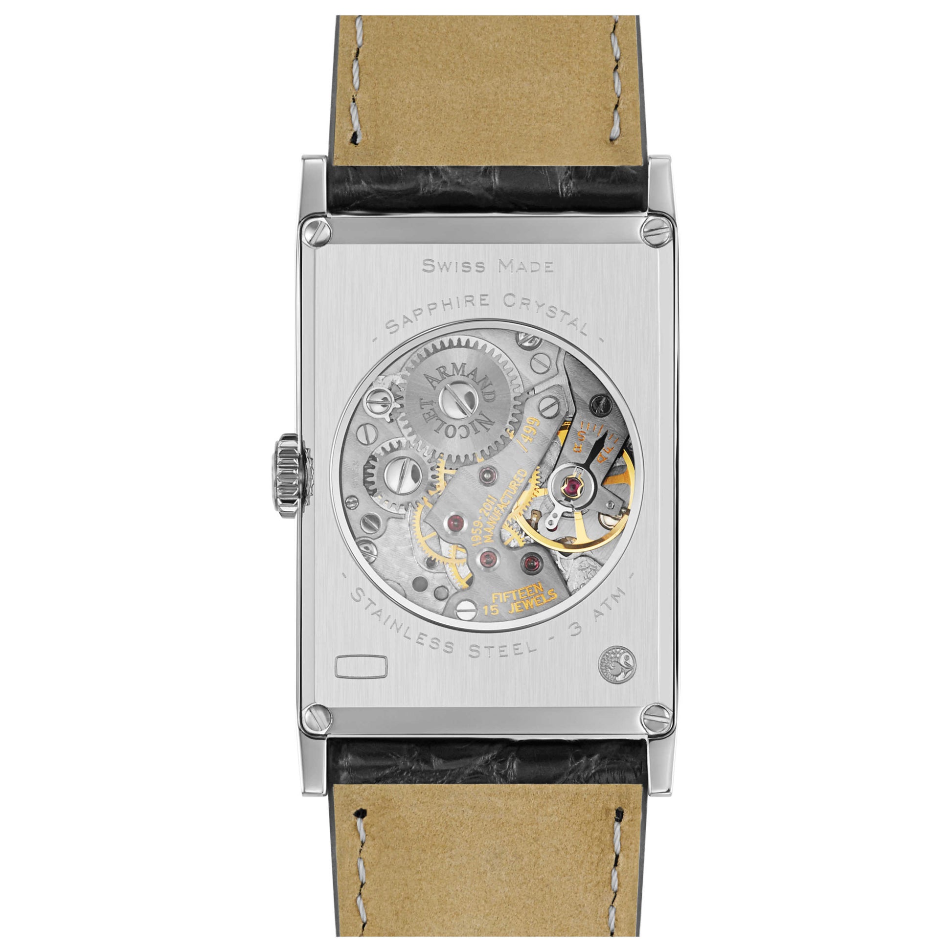 Armand Nicolet L11 Men's Manual-Wind Watch 9680A-NR-P680NR4 - Image #2