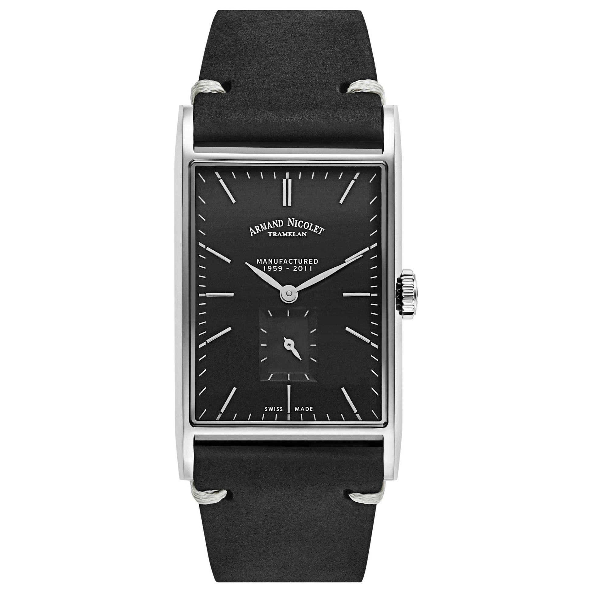 Front view of Armand Nicolet L11 Men's Manual-Wind Watch 9680A-NR-P680NR4