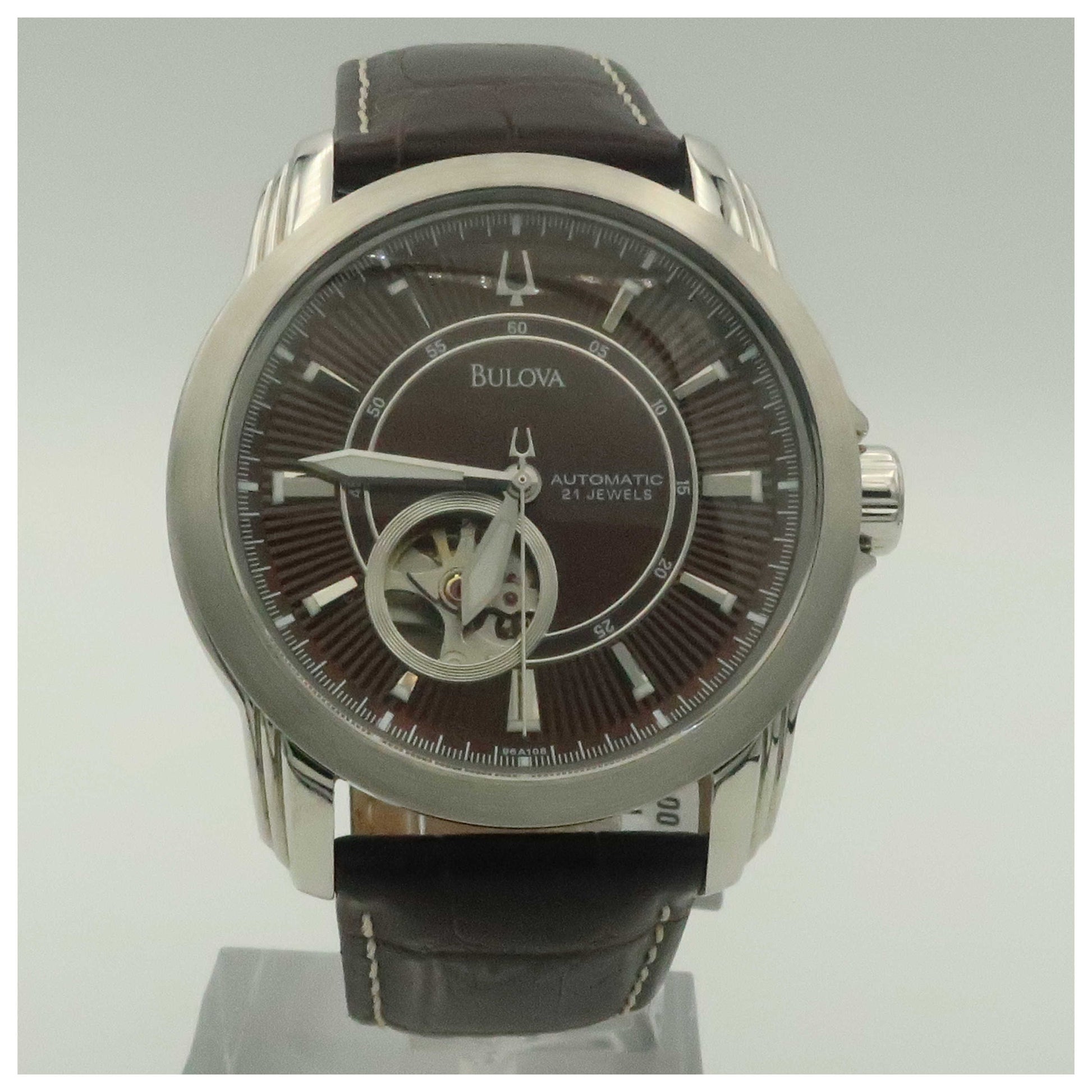 Front view of Bulova BVA Series Men's Automatic Watch 96A108-PO