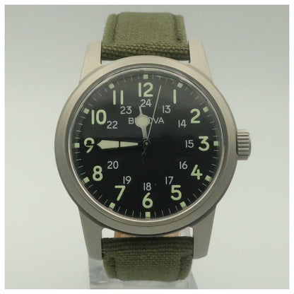 Front view of Bulova Strap Men's Watch 96A19-PO