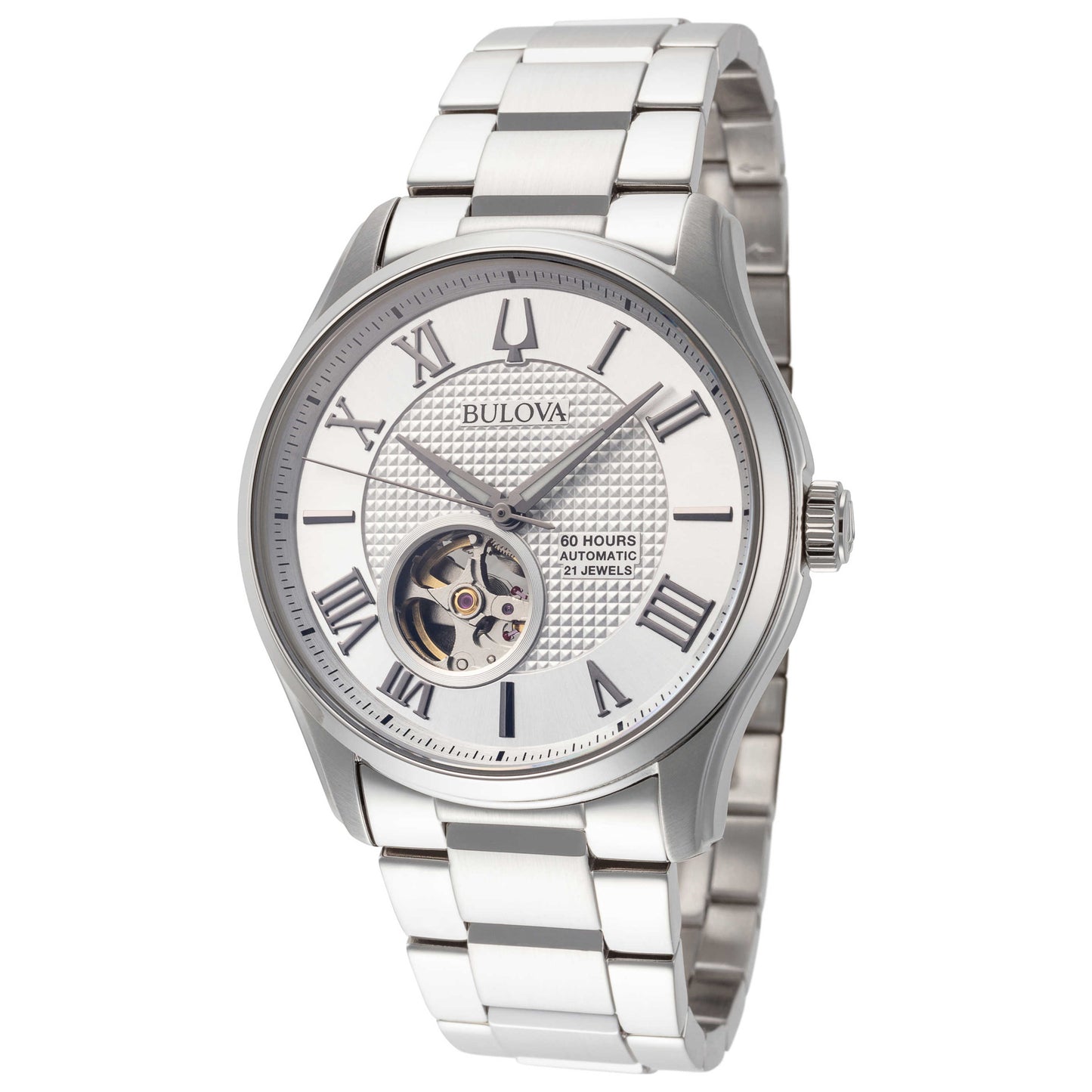 Front view of Bulova Wilton Men's Automatic Watch 96A207