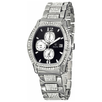 Front view of Bulova Crystal Men's Quartz Watch 96B000