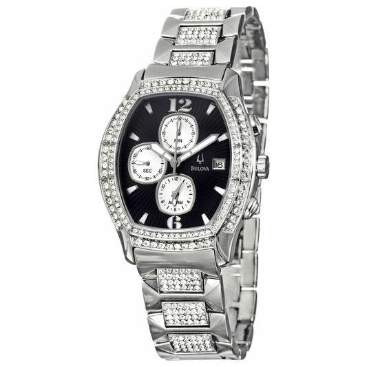 Front view of Bulova Crystal Men's Quartz Watch 96B000