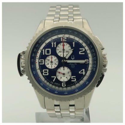 Front view of Bulova Marine Star Men's Quartz Watch 96B101-PO