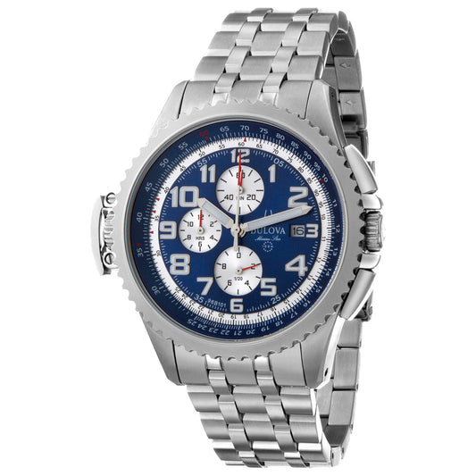 Front view of Bulova Marine Star Men's Quartz Watch 96B101