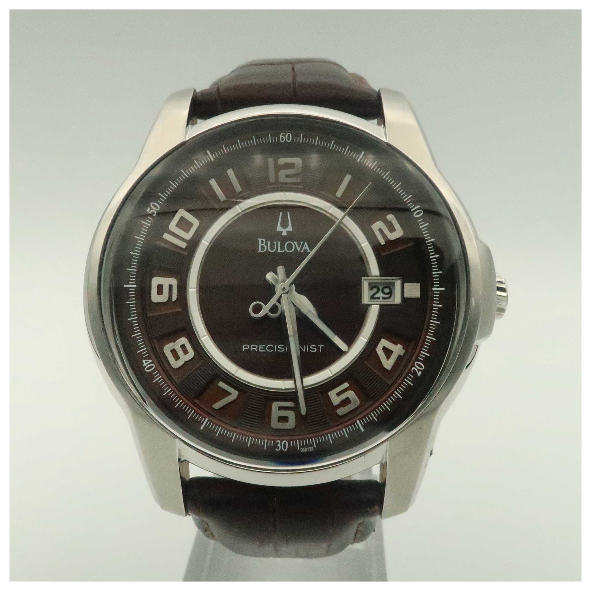 Front view of Bulova Precisionist Men's Japanese Quartz (Battery-Powered) Watch 96B128-PO