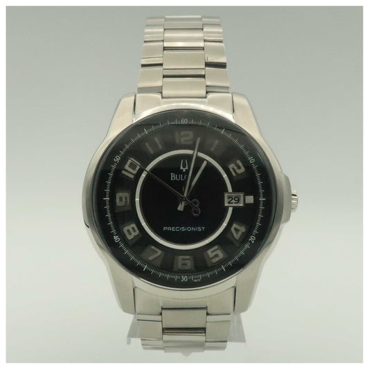 Front view of Bulova Precisionist Men's Japanese Quartz (Battery-Powered) Watch 96B129-PO