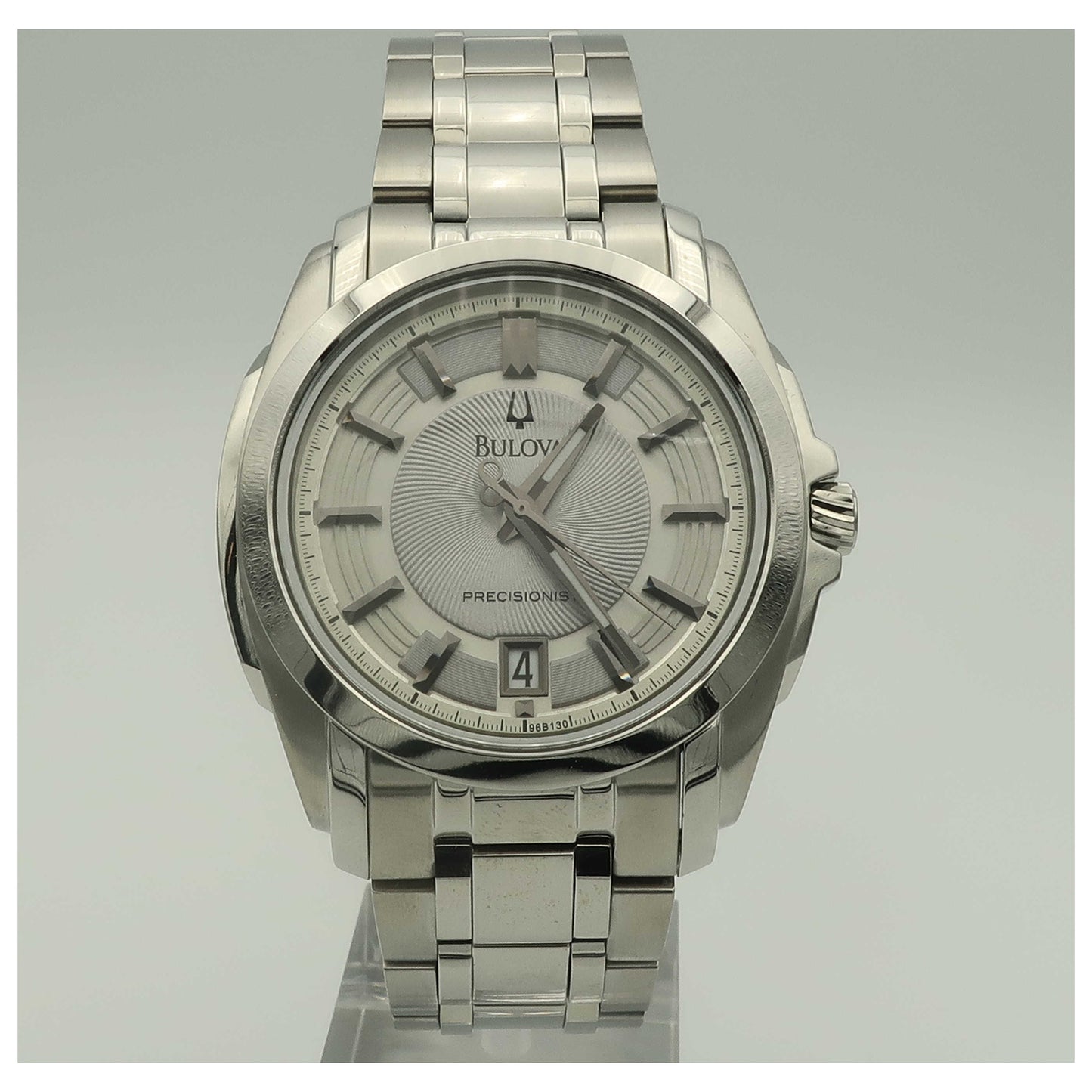 Front view of Bulova Precisionist Men's Japanese Quartz (Battery-Powered) Watch 96B130-SDV