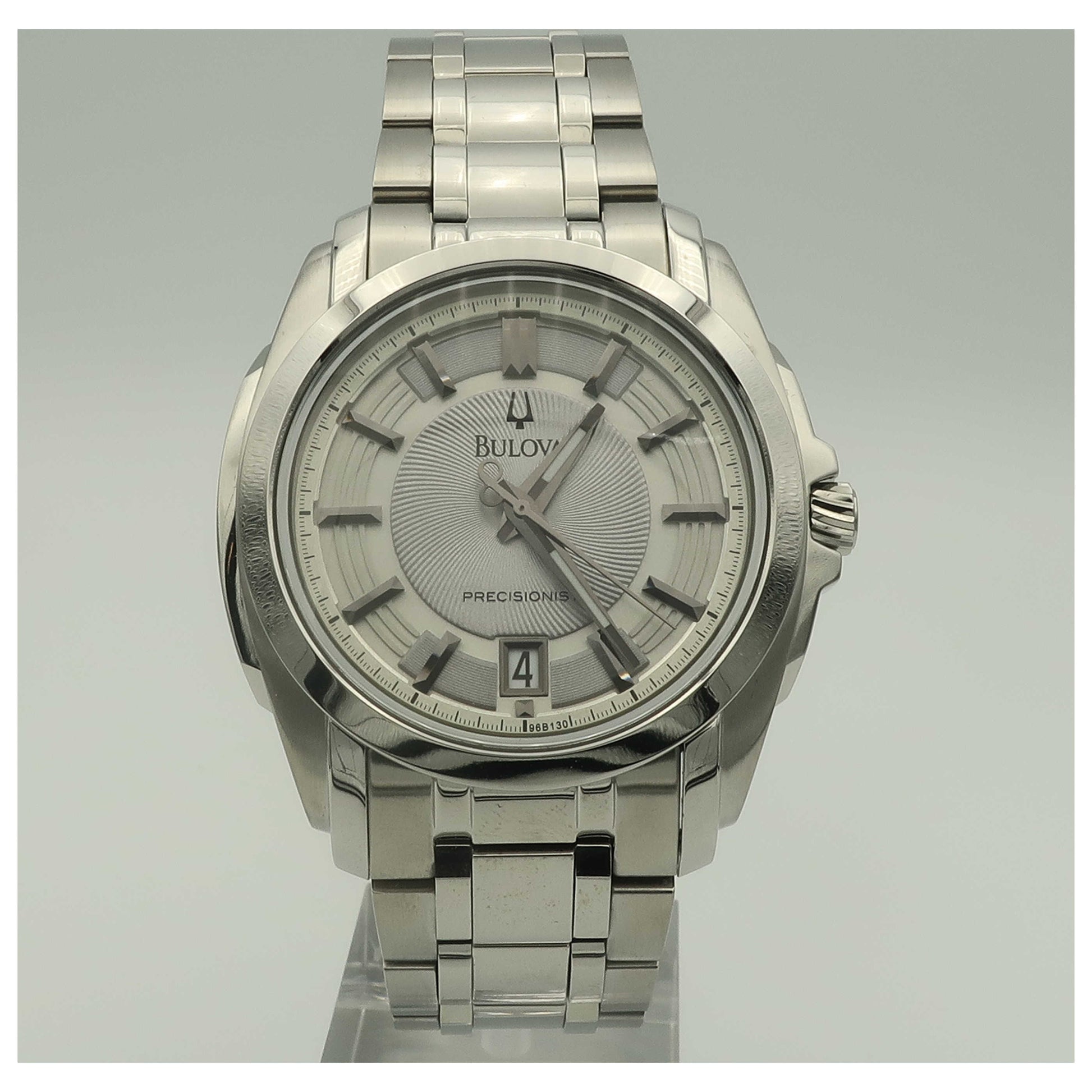 Front view of Bulova Precisionist Men's Japanese Quartz (Battery-Powered) Watch 96B130-SDV