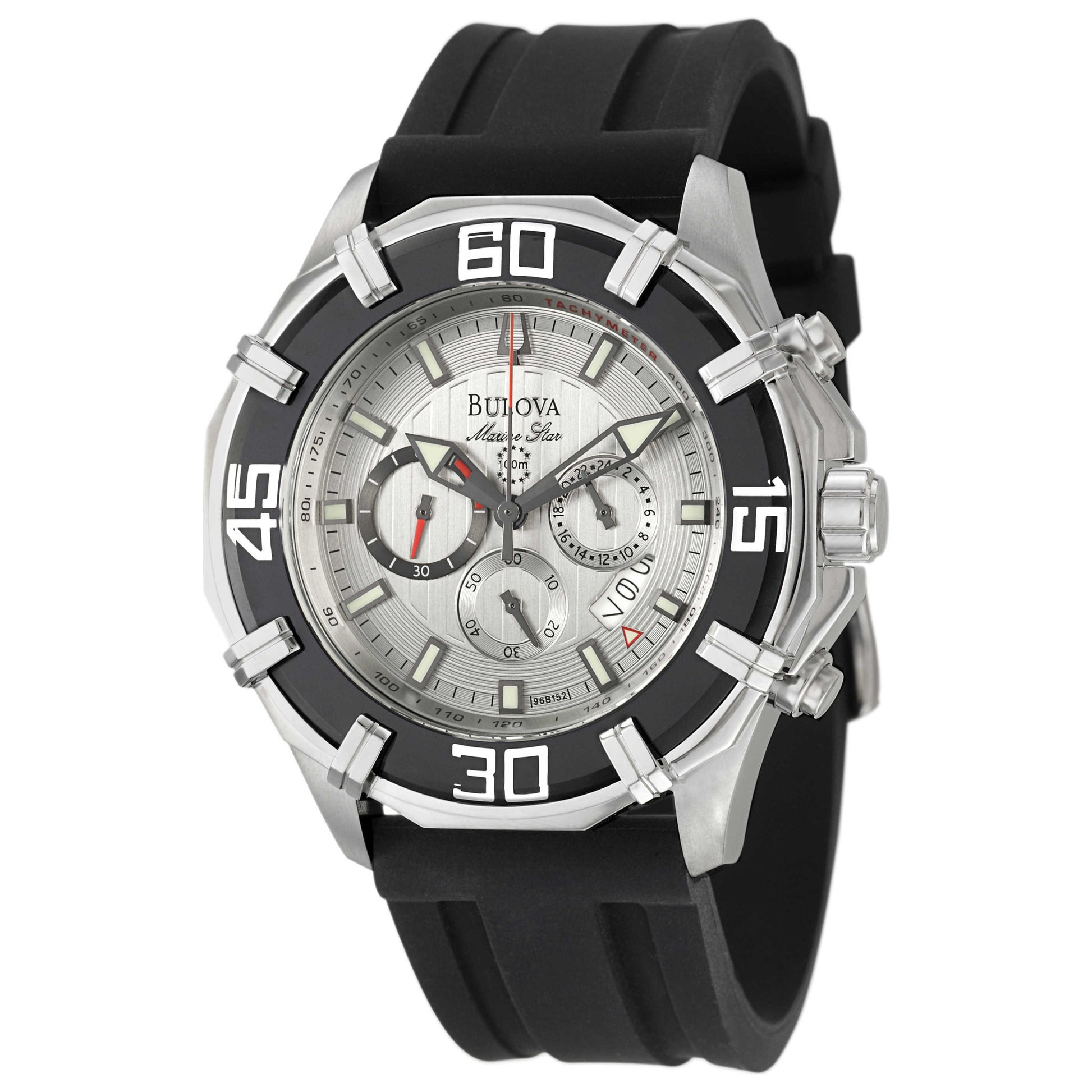 Front view of Bulova Sport Marine Star Men's Japanese Quartz (Battery-Powered) Watch 96B152