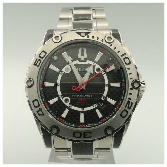 Front view of Bulova Precisionist Men's Japanese Quartz (Battery-Powered) Watch 96B156-SD