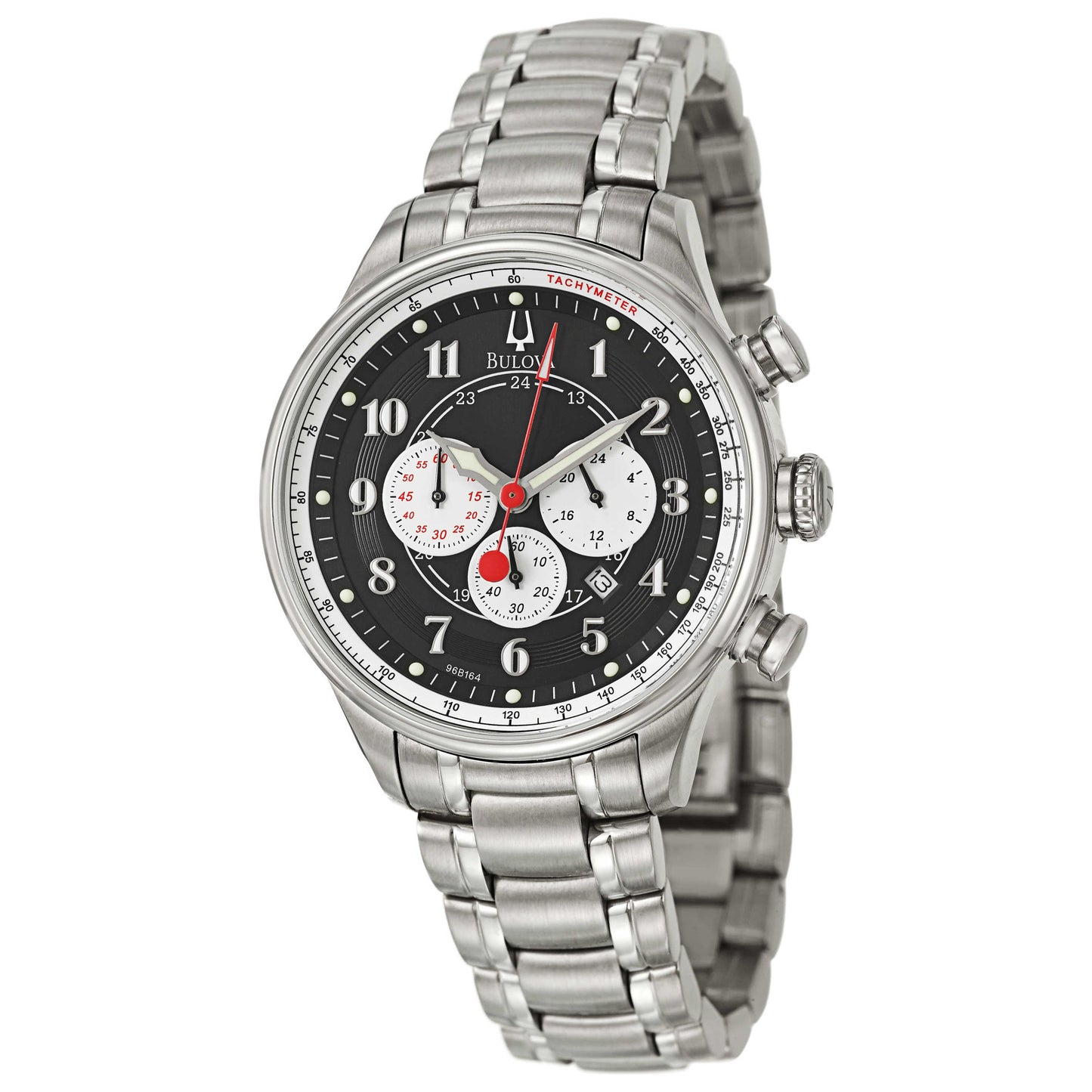 Front view of Bulova Chronograph Men's Japanese Quartz (Battery-Powered) Watch 96B164