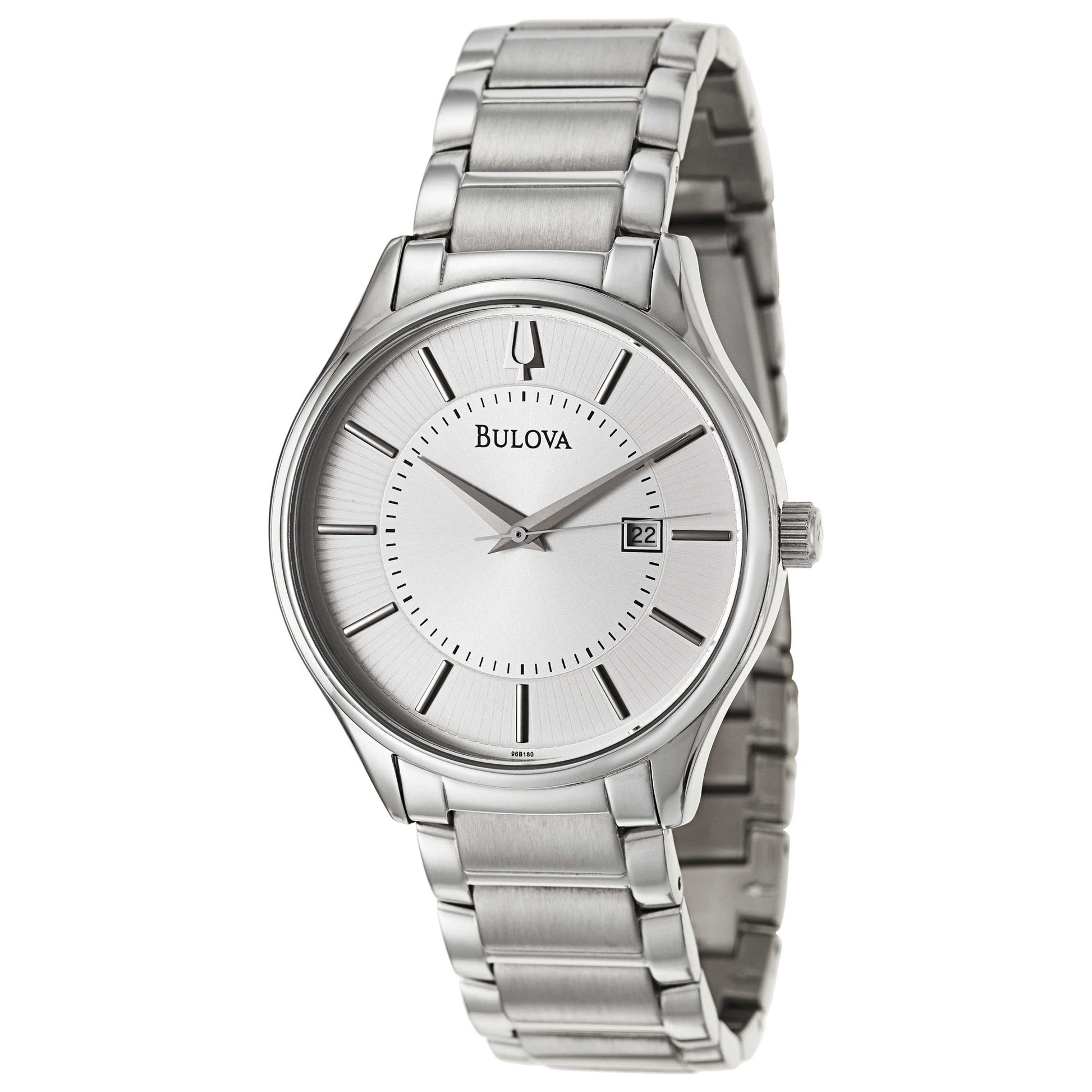 Front view of Bulova Bracelet Men's Japanese Quartz (Battery-Powered) Watch 96B180