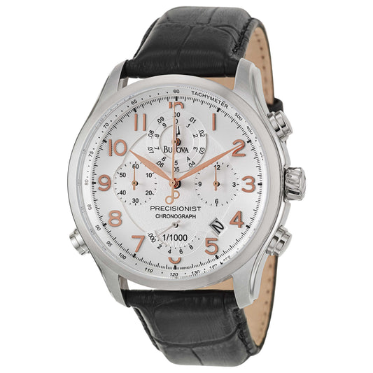 Front view of Bulova Precisionist Men's Japanese Quartz (Battery-Powered) Watch 96B182