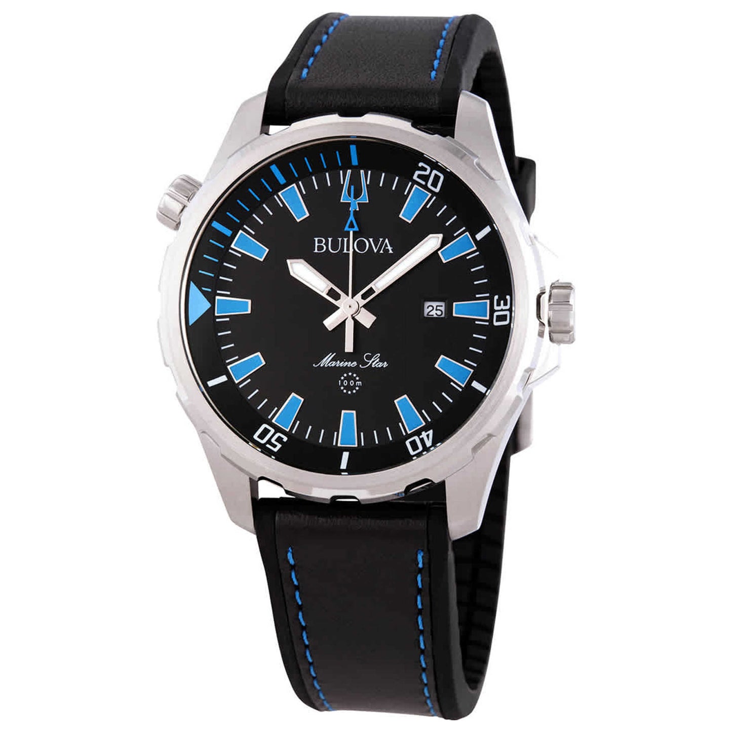Front view of Bulova Marine Star Men's Quartz Watch 96B337