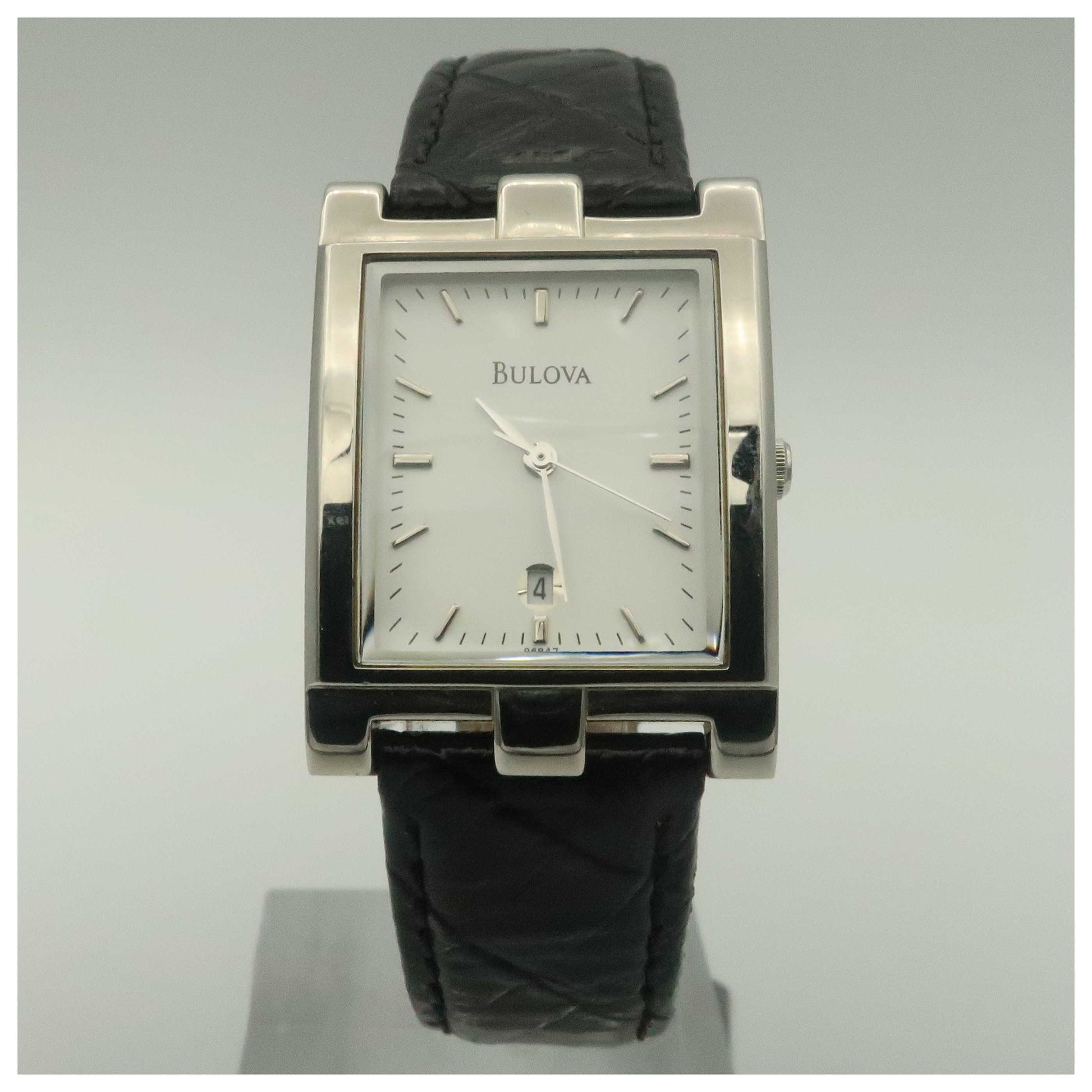 Front view of Bulova Dress Men's Quartz Watch 96B47-PO