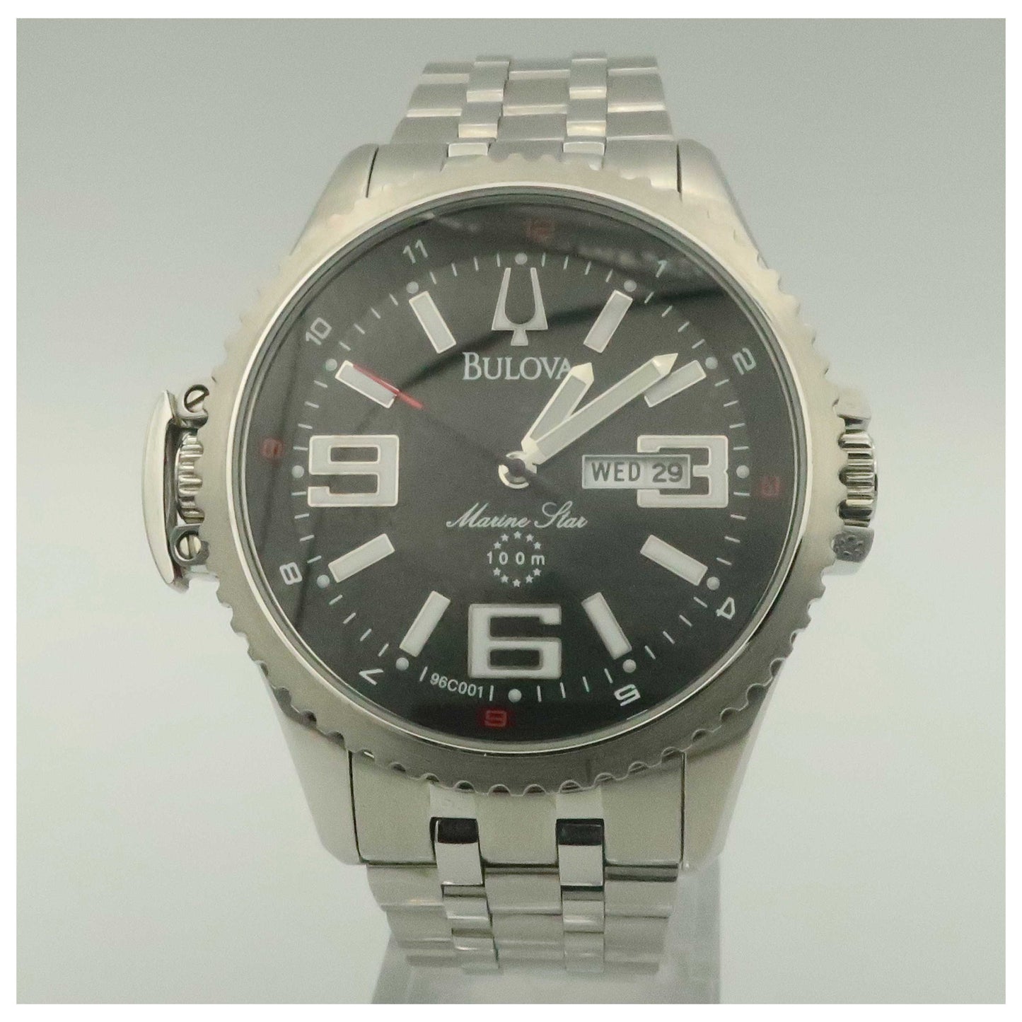 Front view of Bulova Marine Star Men's Watch 96C001-PO