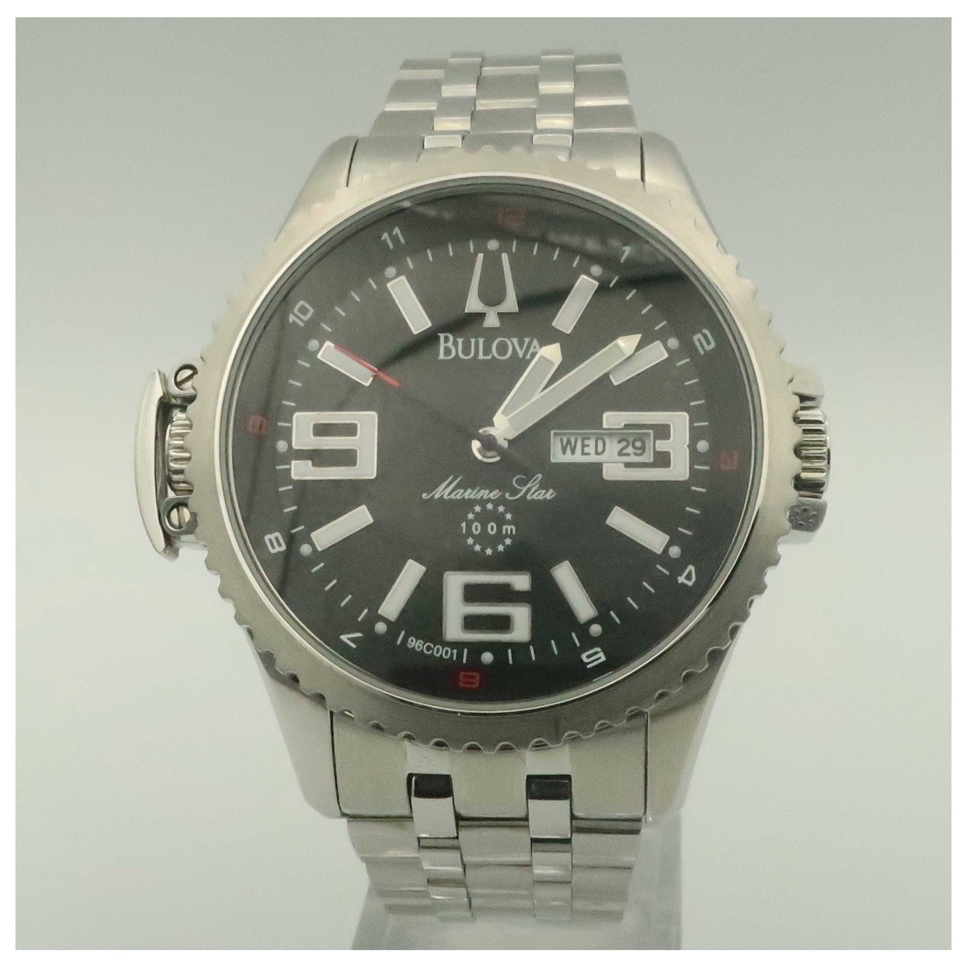 Front view of Bulova Marine Star Men's Watch 96C001-PO