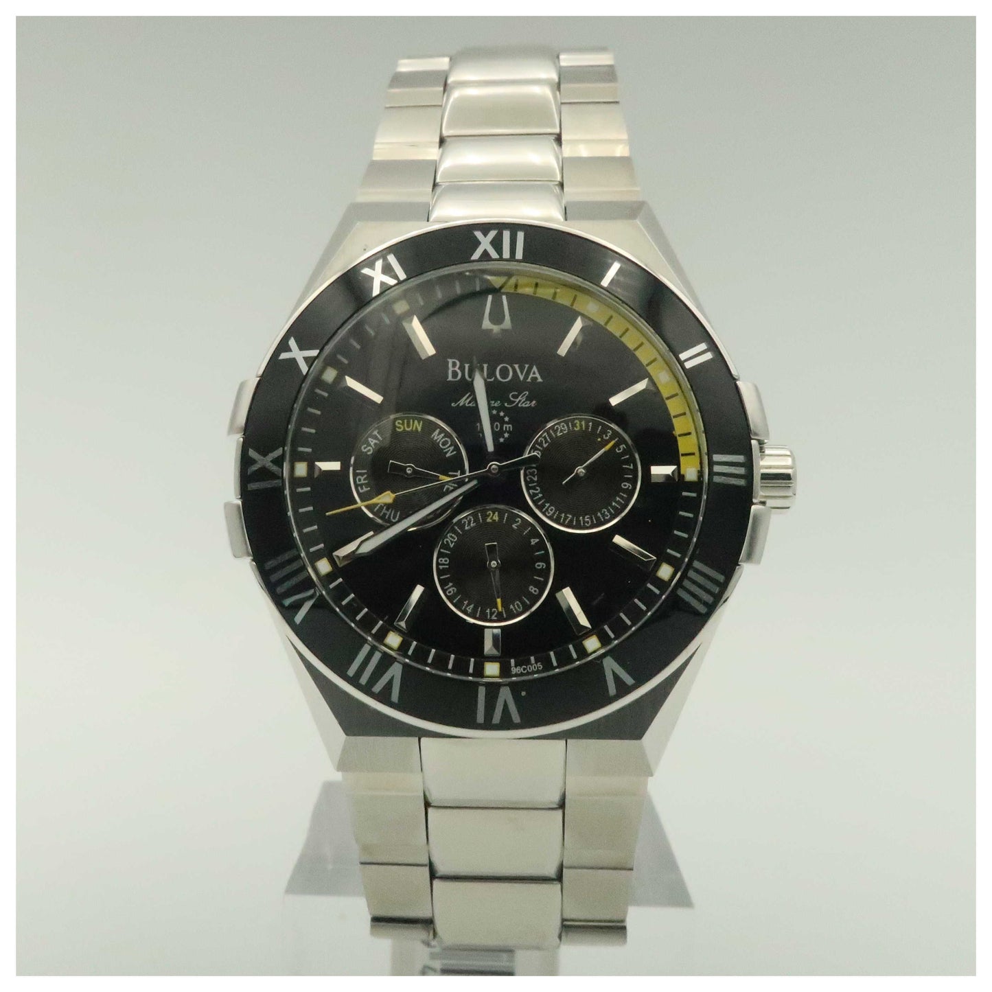 Front view of Bulova Marine Star Men's Swiss Quartz (Battery-Powered) Watch 96C005-SD