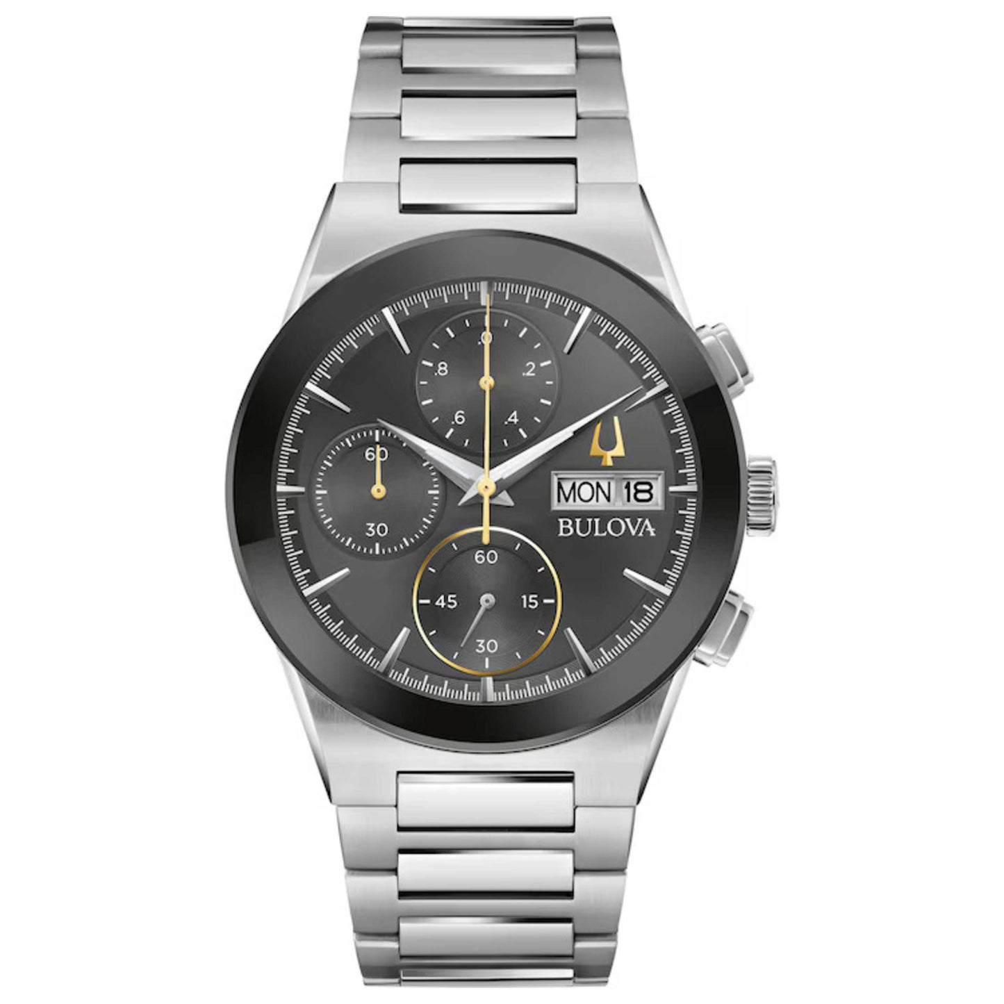 Front view of Bulova Modern Millenia Men's Quartz Watch 96C149