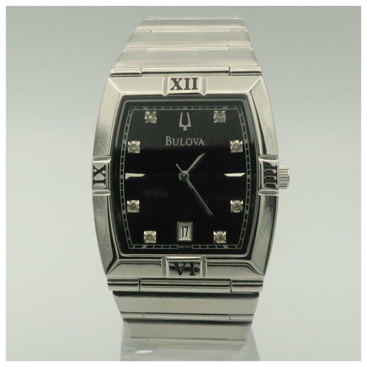 Front view of Bulova Diamonds Men's Quartz Watch 96D001-PO2