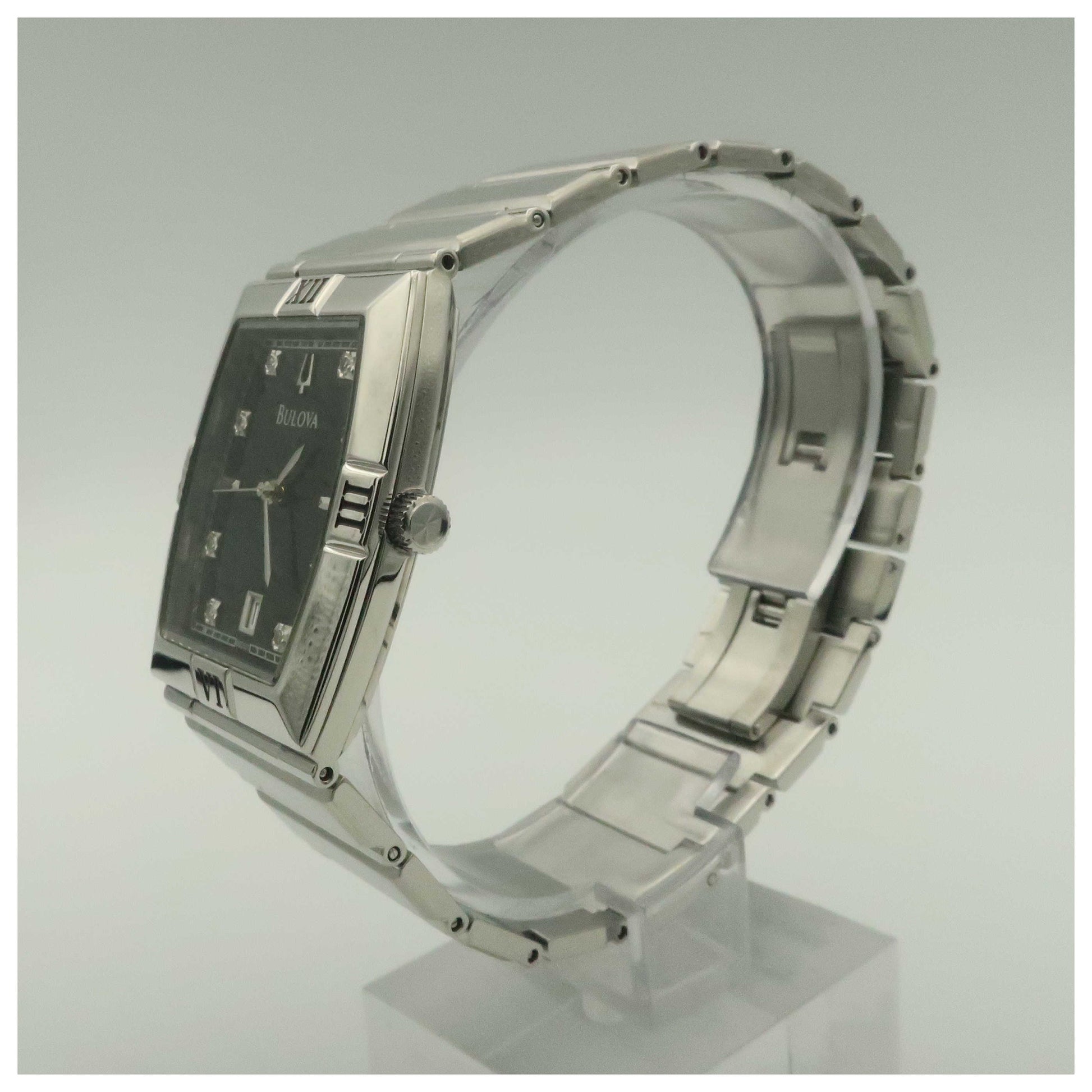 Bulova Diamonds Men's Quartz Watch 96D001-PO2 - Image #4