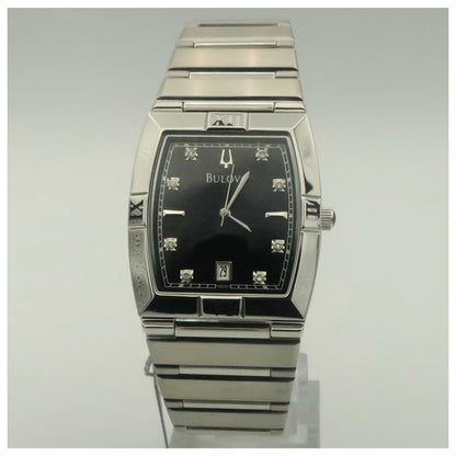 Front view of Bulova Diamonds Men's Quartz Watch 96D001-PO