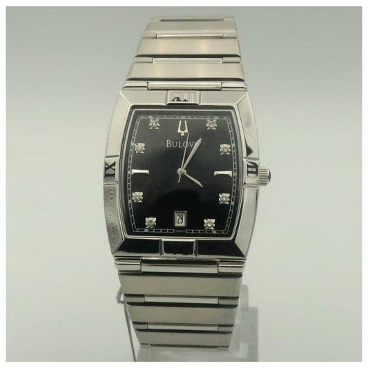 Front view of Bulova Diamonds Men's Quartz Watch 96D001-PO