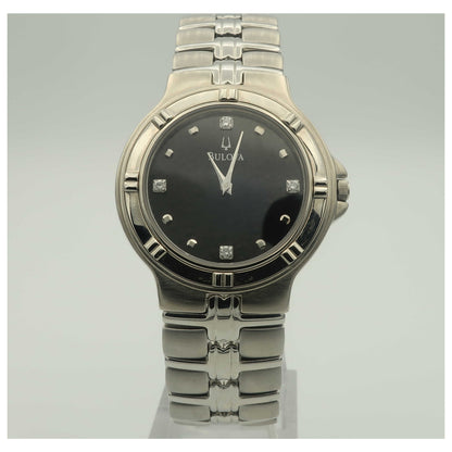 Front view of Bulova Diamonds Men's Watch 96D07-PO