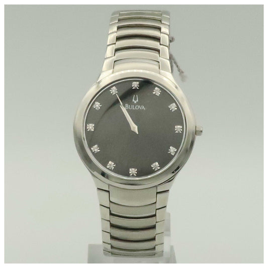 Front view of Bulova Dress Men's Quartz Watch 96D10-SDV