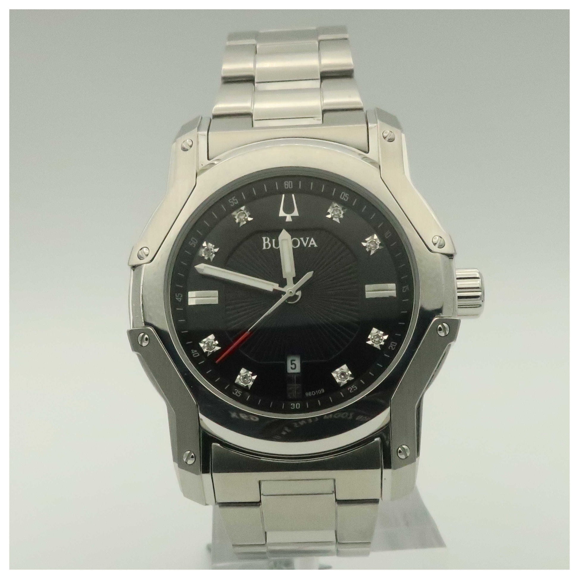 Front view of Bulova Wintermoor Men's Quartz Watch 96D109-PO